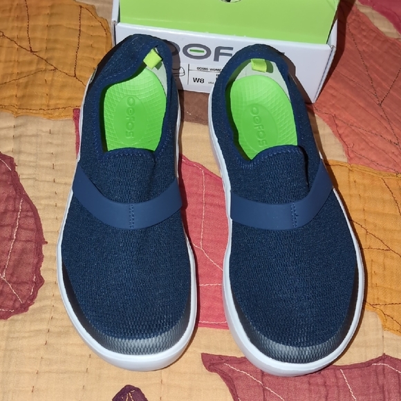 Oofos Navy Blue Women's Low Mesh Sneakers/Slip Ons Size 8 - Picture 3 of 7
